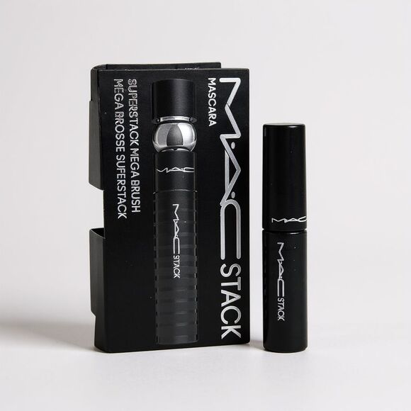 MACStack Mascara Black Stack Mega Brush Travel Size 0.1oz Volumizing Length - Picture 1 of 5